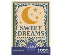 Rompecabezas De 1000 Piezas para Adultos Sweet Dreams Moon and Stars Art Rompecabezas para Adultos Juguete Decoración De Pared Decoración del Hogar Interacción Entre Padres E Hijos 38x26cm/1000pcs