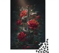 Rompecabezas De 1000 Piezas para Adultos Sword with Snake Art Print Rompecabezas Práctico Juego Decoración del Hogar Cumpleaños Y Navidad 70x50cm/1000pcs