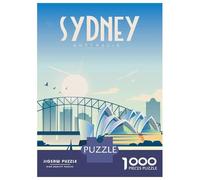 Rompecabezas De 1000 Piezas para Adultos Sydney Australia Travel Rompecabezas para Adultos Juego Familiar Carrera De Velocidad Manual Desafiante para Completar 70x50cm/1000pcs