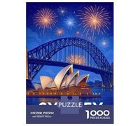 Rompecabezas De 1000 Piezas para Adultos Sydney Harbour Bridge & Opera House Rompecabezas para Adultos Juguete Decoración De Pared Difícil Difícil Y Desafío 70x50cm/1000pcs