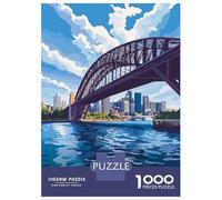 Rompecabezas De 1000 Piezas para Adultos Sydney Harbour Bridge Rompecabezas para Adultos Juguetes Antiestrés Decoración Perfecta Cumpleaños Y Navidad 38x26cm/1000pcs