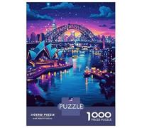 Rompecabezas De 1000 Piezas para Adultos Sydney Harbour Night Rompecabezas Juego De Ingenio Ensamblaje De Patrones Regalos De Cumpleaños Y Únicos 38x26cm/1000pcs