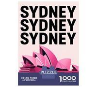 Rompecabezas De 1000 Piezas para Adultos Sydney Opera House Pink Rompecabezas para Adultos Juguetes Antiestrés Pero Divertido Y Humorístico 70x50cm/1000pcs