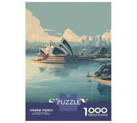 Rompecabezas De 1000 Piezas para Adultos Sydney Opera House Travel Rompecabezas para Adultos Juego Práctico Decoración Perfecta Regalos De Cumpleaños Y Únicos 38x26cm/1000pcs