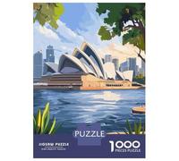 Rompecabezas De 1000 Piezas para Adultos Sydney Opera House View Rompecabezas para Adultos Juguetes DIY Una Obra De Arte Regalo De Cumpleaños, Regalos, 52x38cm/1000pcs