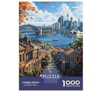 Rompecabezas De 1000 Piezas para Adultos Sydney Skyline with Opera House and Harbour Bridge Rompecabezas Juego De Ingenio Alivia El Estrés Cumpleaños 70x50cm/1000pcs