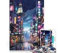 Rompecabezas de 1000 Piezas para Adultos Synthwave Chronicles decoración de Pared cumpleaños y Navidad 50x75cm