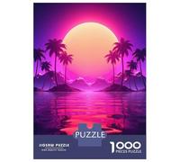 Rompecabezas De 1000 Piezas para Adultos Synthwave Sunset Escape Rompecabezas para Adultos Juegos Divertidos Análisis Y Lógica Regalos para Amigos Y Familiares 70x50cm/1000pcs