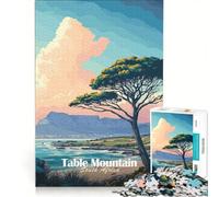 Rompecabezas de 1000 Piezas para Adultos Table Mountain Sudáfrica Juguete Educativo difícil y desafiante con Papá Noel 50x75cm