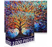 Rompecabezas de 1000 piezas para adultos, tablero de rompecabezas del árbol de la vida, rompecabezas desafiante para adultos, decoración familiar, regalos y decoración de pared, 27.56 x 19.69 pulgadas