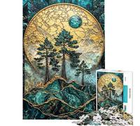 Rompecabezas de 1000 Piezas para Adultos Taiga Majesty Kintsugi Art Puzzles para Adolescentes Patrón de ensamblaje Difícil y desafiante Juego desafiante y Familiar 50x75cm