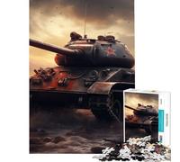 Rompecabezas de 1000 Piezas para Adultos Tanque alemán de la Segunda Guerra Mundial Juguete Intelectual Juego Imposible Aprendizaje Educativo Regalos de Amigo Invisible (tamaño 50x75cm)