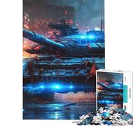 Rompecabezas de 1000 Piezas para Adultos Tanque Militar de la Segunda Guerra Mundial Un desafío Educativo para la decoración del hogar Juguetes para Mayores de 14 años Juego de Rompecabezas Incluido