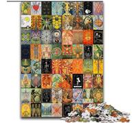 Rompecabezas de 1000 Piezas para Adultos, Tarot Art, de Madera, para Adolescentes Mayores de 14 años, decoración del hogar, 50x75cm, una Atractiva Actividad de Noche de Juegos en Familia