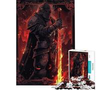 Rompecabezas de 1000 Piezas para Adultos Tarot Caballero Oscuro Fantasía Ayuda a ejercitar el Cerebro Corte de precisión Juego Imposible Apto para Mayores de 14 años (38x52cm)