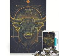Rompecabezas de 1000 Piezas para Adultos, Tauro Celestial, Juego Imposible, para la diversión Familiar, cumpleaños y Navidad 50x75cm
