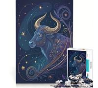 Rompecabezas de 1000 Piezas para Adultos Tauro el Toro Juego de ingenio dificultad Alta Ideal para Fortalecer el Amor en Pareja 38x52cm