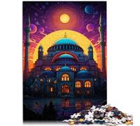 Rompecabezas de 1000 piezas para adultos TCAC Brkiye Hagia Sophia Actividad Familiar Puzzle 26 x 38 cm Desafiante Juego y Familia