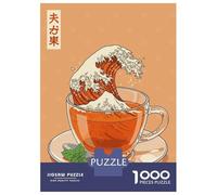 Rompecabezas De 1000 Piezas para Adultos Tea The Great Wave Rompecabezas para Adultos Juegos De Relajación Regalos para Mujeres Desafío Educativo 38x26cm/1000pcs