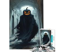 Rompecabezas de 1000 Piezas para Adultos temática de Calabazas y Fantasmas Un desafío para completar Juego Familiar para Mayores de 14 años Incluye Rompecabezas de 50x75cm