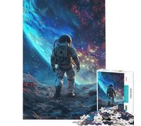 Rompecabezas de 1000 Piezas para Adultos temática de Galaxia y Espacio Exterior Actividades Divertidas para Hacer en casa Juego antiestrés y Rompecabezas para Mayores de 14 años (38x52cm)