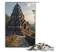 Rompecabezas de 1000 Piezas para Adultos Templo Antiguo Rompecabezas de Madera para Adultos y niños Herramienta para aliviar el estrés 1000 Piezas (38 x 26 cm)