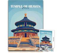 Rompecabezas de 1000 Piezas para Adultos, Templo del Cielo, China, Acogedor, Relajante, Divertido, Ajuste, Juguete de Alta precisión, tamaño 50x75cm