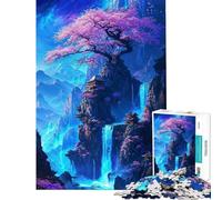 Rompecabezas de 1000 Piezas para Adultos Templo Sakura Dreamscape Rompecabezas para Adultos Juegos Familiares para divertirse en Familia Difícil y desafiante (Tamaño 50x75cm)