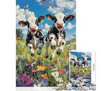 Rompecabezas de 1000 Piezas para Adultos Terneros en Flor - Juego Interactivo Que Mejora la Memoria y es antiestrés Colección de Artistas Bellas Artes (38x52cm)