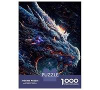 Rompecabezas De 1000 Piezas para Adultos The Blue Old Space Dragon Rompecabezas para Adultos Juguetes Antiestrés Regalos para Mujeres Regalos para Amigos Y Familiares 52x38cm/1000pcs