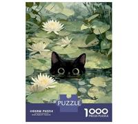 Rompecabezas De 1000 Piezas para Adultos The Cat Among The Lilies Rompecabezas para Adultos Juegos Relajantes Pero Divertidos Y Humorísticos Desafiante De Completar 70x50cm/1000pcs