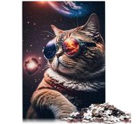 Rompecabezas de 1000 piezas para adultos The Cosmic Cat Mander Brain Teaser Game de 14.95 x 20.47 pulgadas, ideal como regalo para toda la familia
