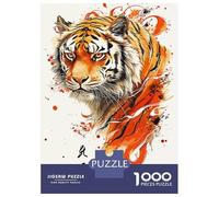 Rompecabezas De 1000 Piezas para Adultos The Face of A Tiger Rompecabezas para Adultos Juegos Divertidos Una Obra De Arte Oferta como Regalos para Toda La Familia 52x38cm/1000pcs