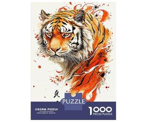 Rompecabezas De 1000 Piezas para Adultos The Face of A Tiger Rompecabezas para Adultos Juegos Divertidos Una Obra De Arte Oferta como Regalos para Toda La Familia 52x38cm/1000pcs