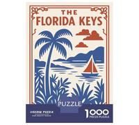 Rompecabezas De 1000 Piezas para Adultos The Florida Keys Vintage Rompecabezas para Adultos Juguetes Antiestrés para La Diversión Familiar Regalos De Cumpleaños Y Únicos 70x50cm/1000pcs