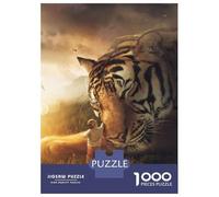 Rompecabezas De 1000 Piezas para Adultos The Huge Tiger Rompecabezas para Adultos Juguetes Antiestrés Corte De Precisión Actividades Divertidas En Casa 38x26cm/1000pcs