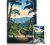 Rompecabezas de 1000 Piezas para Adultos, The Kokoda Track, Papúa Nueva Guinea Noche de Juegos y diversión Familiar Regalo Divertido y Divertido Tamaño 38x52cm