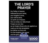 Rompecabezas De 1000 Piezas para Adultos The Lords Prayer Black Rompecabezas Juego De Ingenio Carrera De Velocidad De Manos Interacción Entre Padres E Hijos 52x38cm/1000pcs