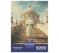 Rompecabezas De 1000 Piezas para Adultos The Pope Ascends to The Vatican Dome Rompecabezas para Adultos Juegos Divertidos Alivia El Estrés 52x38cm/1000pcs