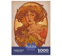Rompecabezas De 1000 Piezas para Adultos The Sun Art Nouveau Tarot Rompecabezas para Adolescentes Juguetes De Bricolaje Que Mejoran La Memoria Regalos De Cumpleaños Y Únicos 38x26cm/1000pcs