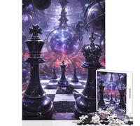 Rompecabezas de 1000 Piezas para Adultos The Time of Chess Juguete Educativo Gran Regalo y Juego Familiar para cumpleaños y Navidad tamaño 50x75cm