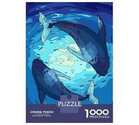 Rompecabezas De 1000 Piezas para Adultos The Two Whales Art Rompecabezas De Juguete Decoración De Pared Una Obra De Arte Cumpleaños Y Navidad 52x38cm/1000pcs