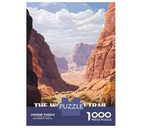 Rompecabezas De 1000 Piezas para Adultos The Wadi Rum Trail, Jordan Rompecabezas para Adultos Juegos Divertidos Corte De Precisión Actividades Divertidas En Casa, 70x50cm/1000pcs
