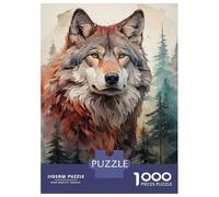 Rompecabezas De 1000 Piezas para Adultos The Wolf and The Wild Rompecabezas para Adultos Juegos Relajantes Regalos para Mujeres Desafiantes para Completar 38x26cm/1000pcs