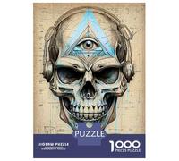 Rompecabezas De 1000 Piezas para Adultos Third Eye Blind Skull Rompecabezas para Adultos Juego De Ingenio Pero Divertido Y Humorístico Regalos De Cumpleaños Y Únicos 70x50cm/1000pcs
