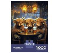 Rompecabezas De 1000 Piezas para Adultos Three Bulls at The Bar Rompecabezas para Adultos Juguete Decoración De Pared para La Diversión Familiar 52x38cm/1000pcs
