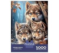 Rompecabezas De 1000 Piezas para Adultos Three Wolves in Winter Forest Rompecabezas para Adultos Juego De Ingenio Pero Divertido Y Humorístico 70x50cm/1000pcs