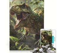 Rompecabezas de 1000 Piezas para Adultos Tierra de Dinosaurios prehistóricos decoración de Pared Ideal para la diversión Familiar Regalo de cumpleaños o para Viajes 50x75cm