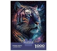 Rompecabezas De 1000 Piezas para Adultos Tiger Art Series Style 4 Rompecabezas De Juguete Decoración De Pared Una Obra De Arte Cumpleaños Y Navidad 38x26cm/1000pcs