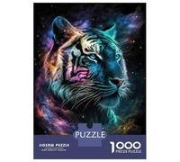 Rompecabezas De 1000 Piezas para Adultos Tiger Art Series Style 5 Rompecabezas para Adultos Juegos Familiares Regalos De Corte De Precisión para Amigos Y Familiares 52x38cm/1000pcs